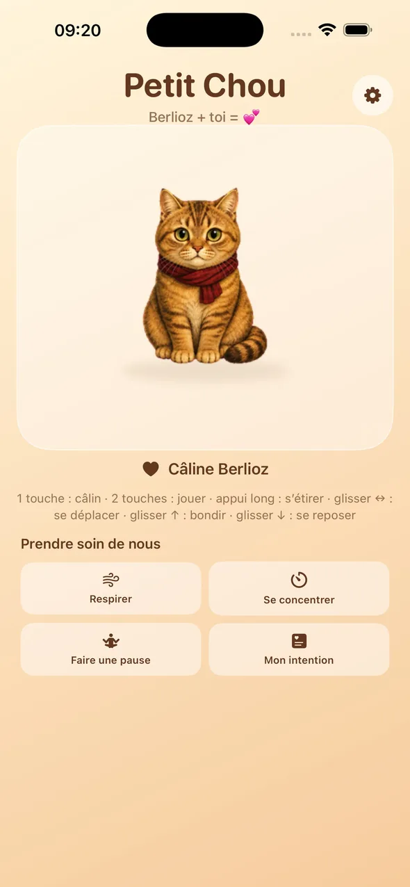 Écran Petit Chou : Choisis ta mascotte